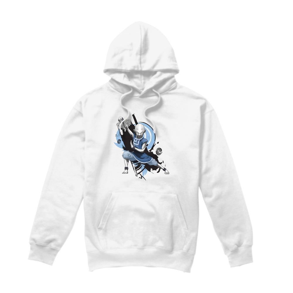 White - Front - Avatar: The Last Airbender Mens Energybending Aang Hoodie