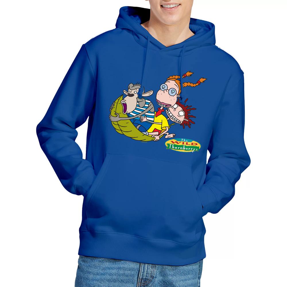 Royal Blue - Lifestyle - The Wild Thornberrys Mens On Leaf Eliza Darwin & Donny Hoodie