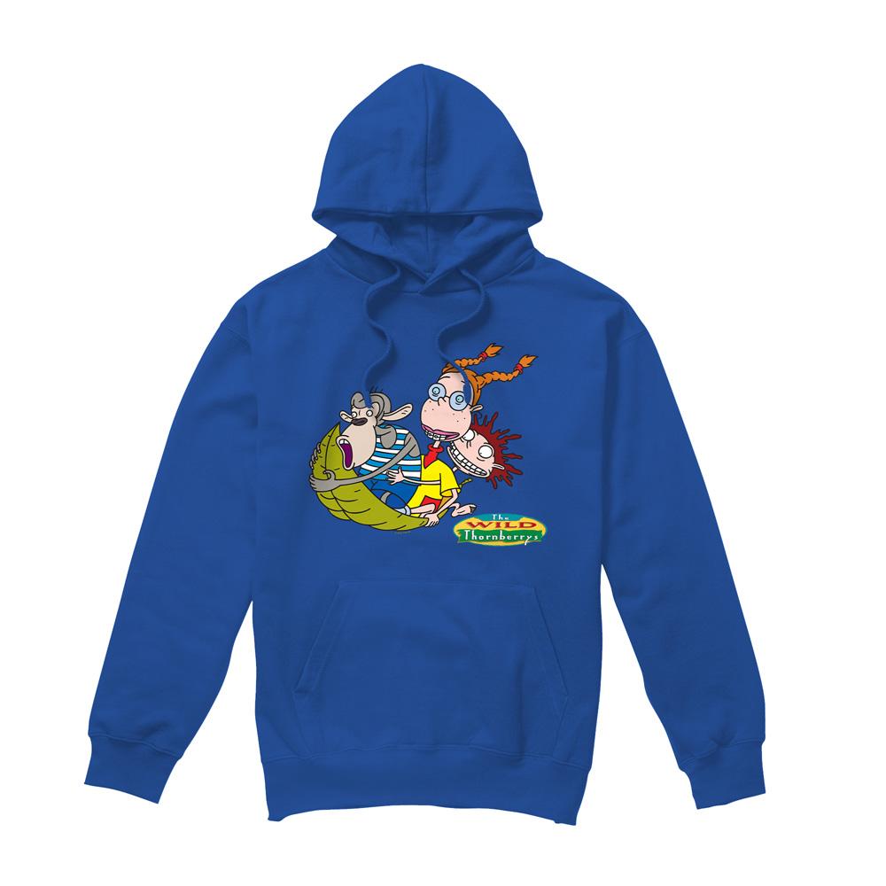Royal Blue - Front - The Wild Thornberrys Mens On Leaf Eliza Darwin & Donny Hoodie