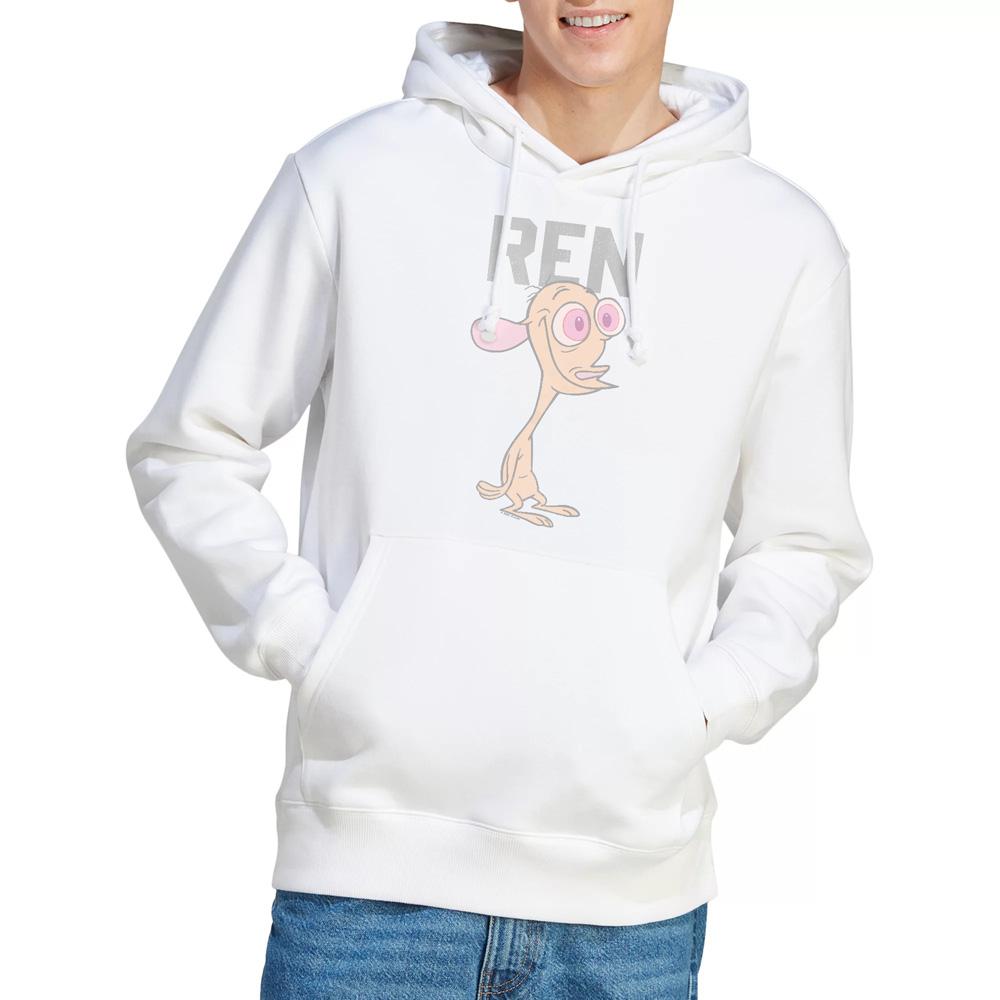 White - Lifestyle - Ren & Stimpy Mens Collegiate Hoodie