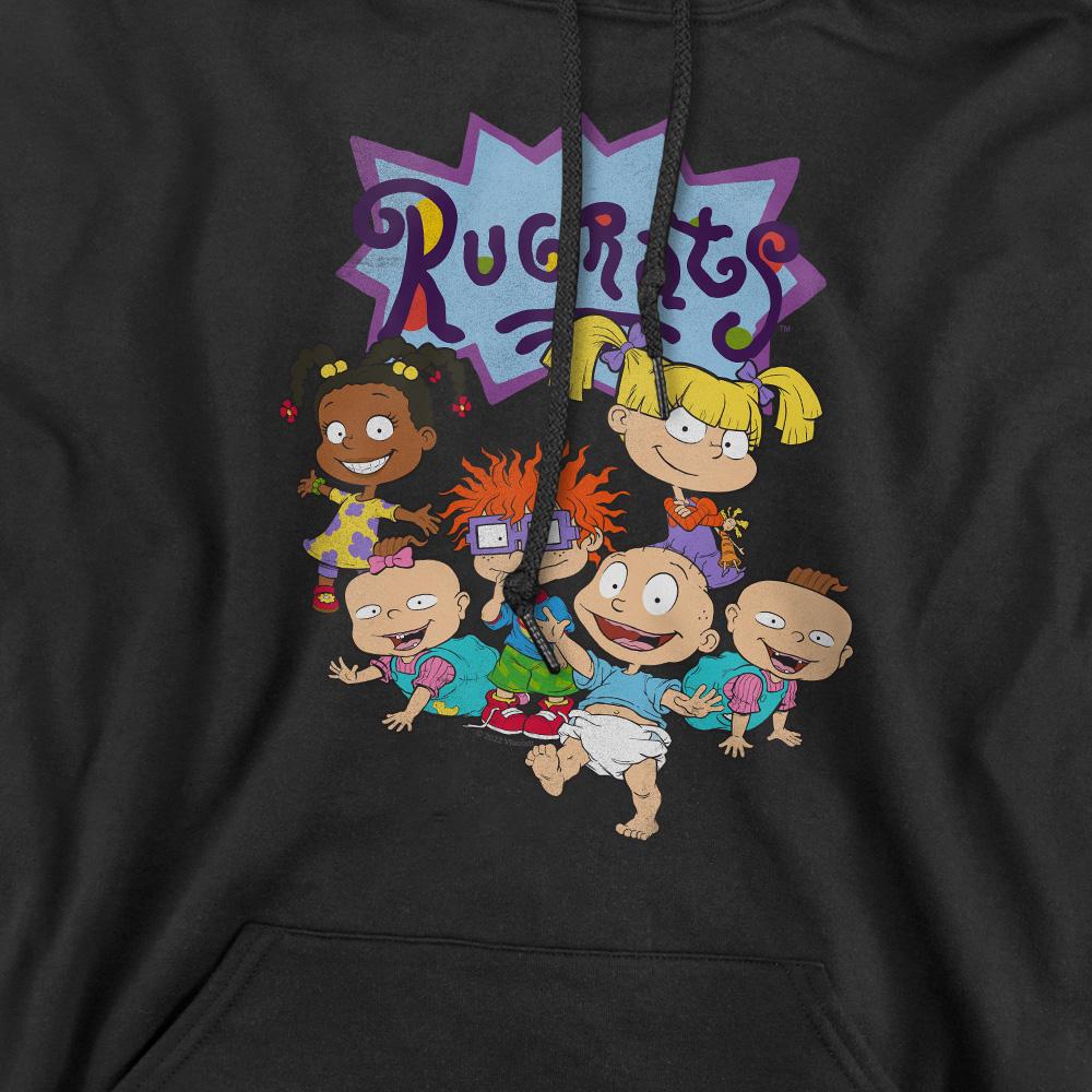 Black - Side - Rugrats Mens Group Hoodie