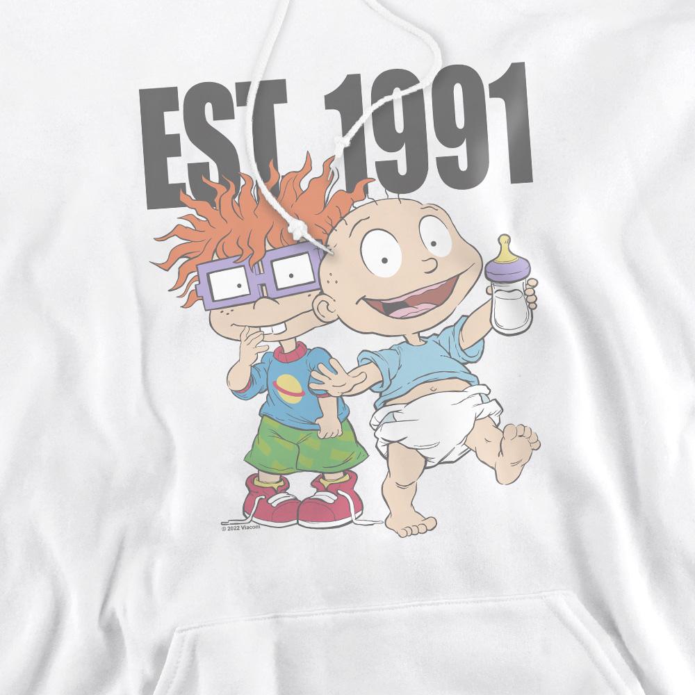 White - Pack Shot - Rugrats Mens Est 1991 Hoodie