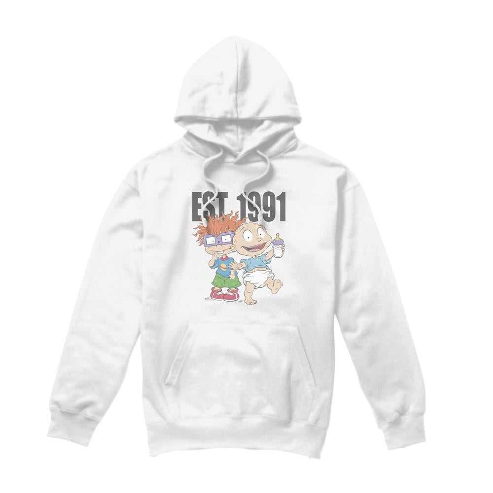 White - Front - Rugrats Mens Est 1991 Hoodie