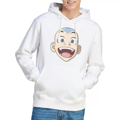 White - Lifestyle - Avatar: The Last Airbender Mens Aang Big Face Hoodie