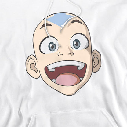 White - Pack Shot - Avatar: The Last Airbender Mens Aang Big Face Hoodie