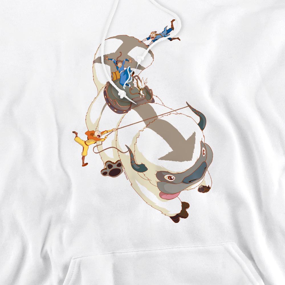White - Pack Shot - Avatar: The Last Airbender Mens Hang On Appa Hoodie