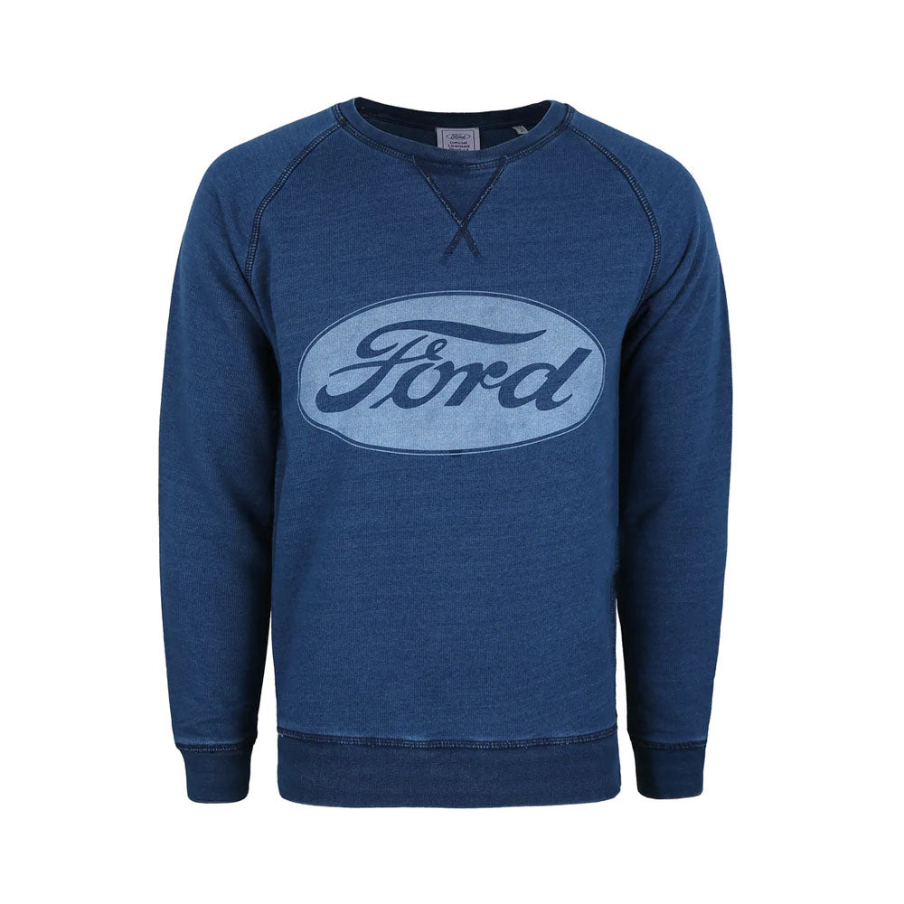 Denim - Front - Ford Mens Logo Sweatshirt