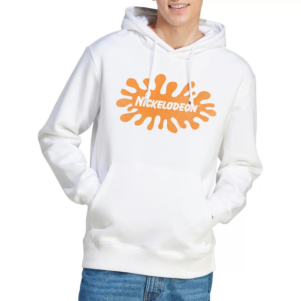 White - Lifestyle - Nickelodeon Mens Retro Splat Logo Hoodie