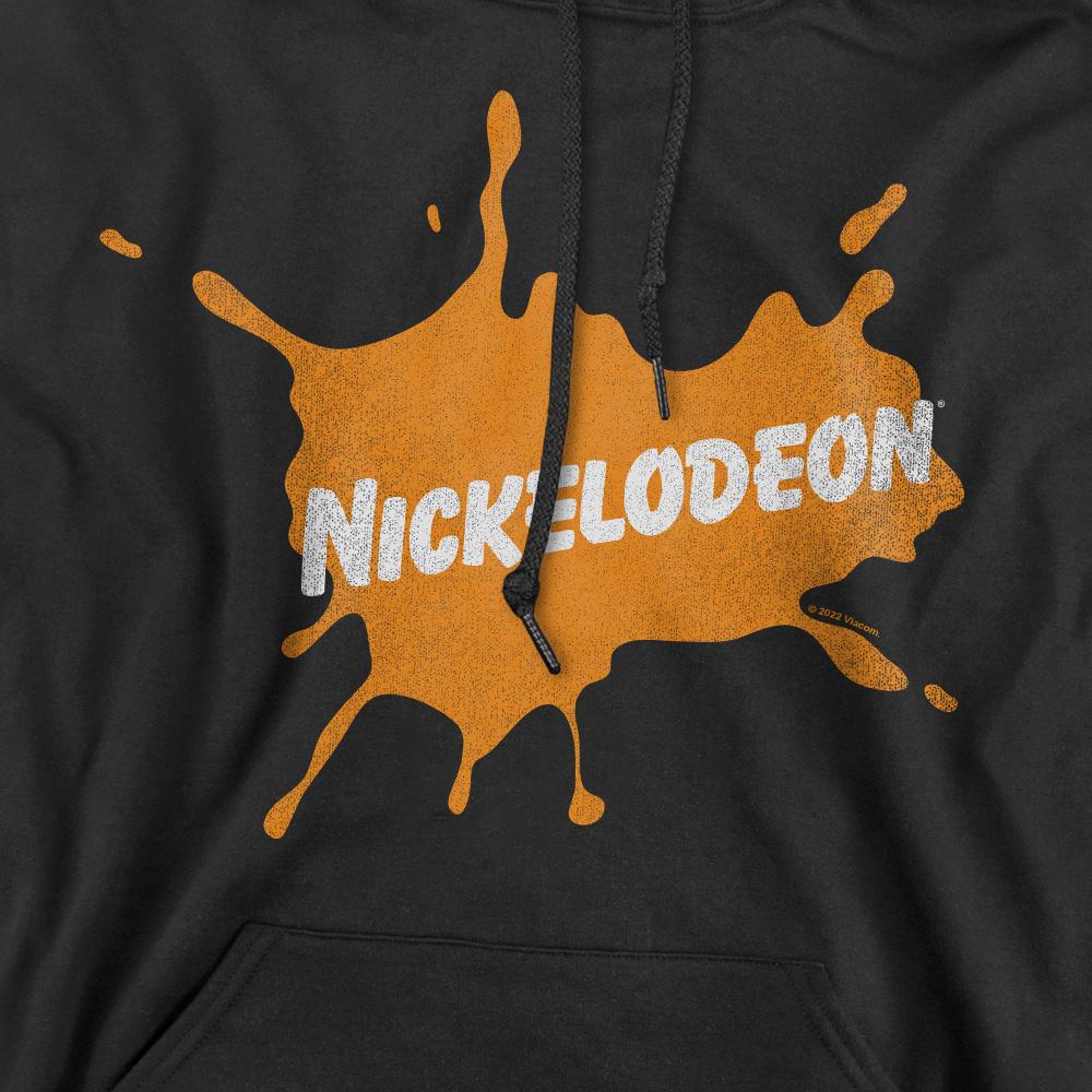 Black - Pack Shot - Nickelodeon Mens Retro Burst Logo Hoodie