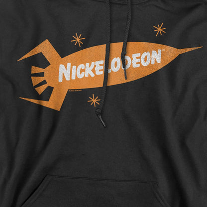 Black - Pack Shot - Nickelodeon Mens Retro Rocket Logo Hoodie