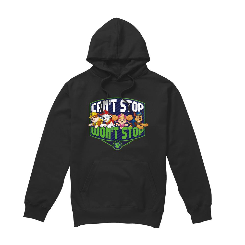 Black - Front - Paw Patrol Mens Can´t Stop Won´t Stop Hoodie
