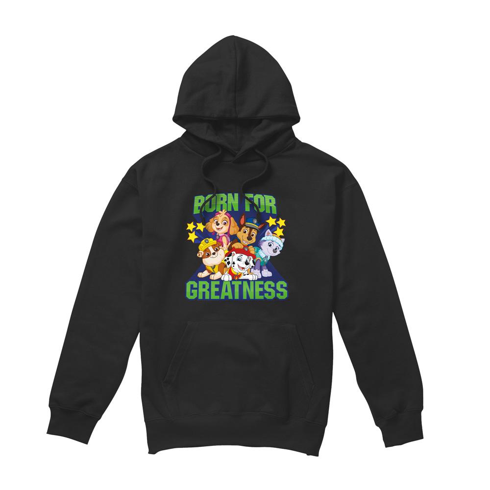 Black - Front - Paw Patrol Mens Born For Greatness Hoodie