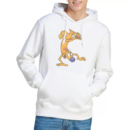 White - Lifestyle - CatDog Mens Ready To Fight Hoodie
