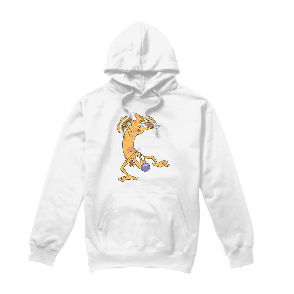 White - Front - CatDog Mens Ready To Fight Hoodie