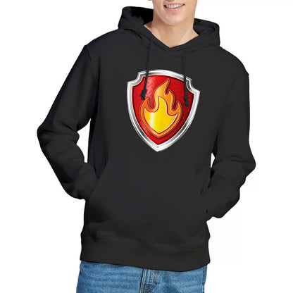 Black - Lifestyle - Paw Patrol Mens Marshall Badge Hoodie