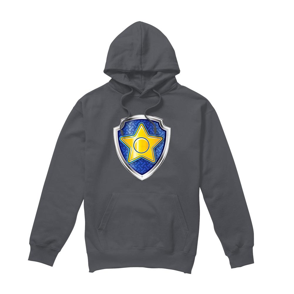 Charcoal - Front - Paw Patrol Mens Chase Badge Hoodie