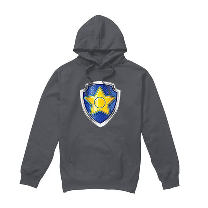 Charcoal - Front - Paw Patrol Mens Chase Badge Hoodie