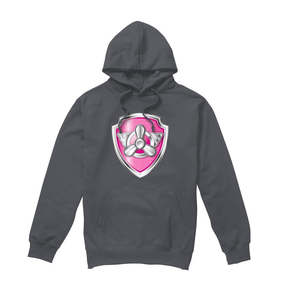 Charcoal - Front - Paw Patrol Mens Skye Badge Hoodie