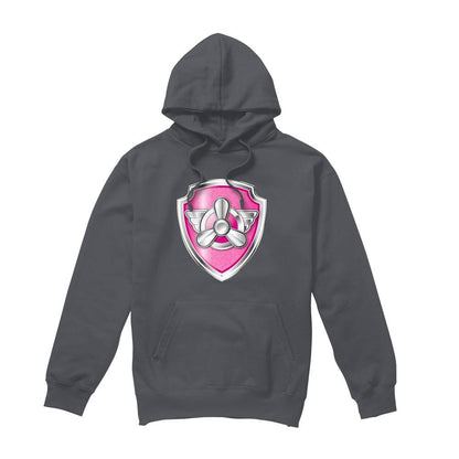 Charcoal - Front - Paw Patrol Mens Skye Badge Hoodie