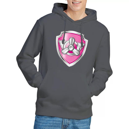 Charcoal - Lifestyle - Paw Patrol Mens Skye Badge Hoodie