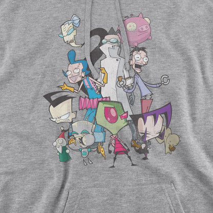 Sport Heather - Pack Shot - Invader Zim Mens Group Shot Hoodie