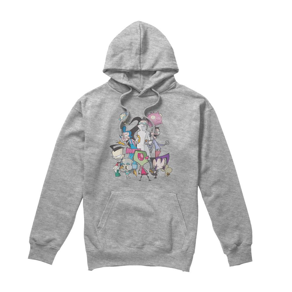 Sport Heather - Front - Invader Zim Mens Group Shot Hoodie