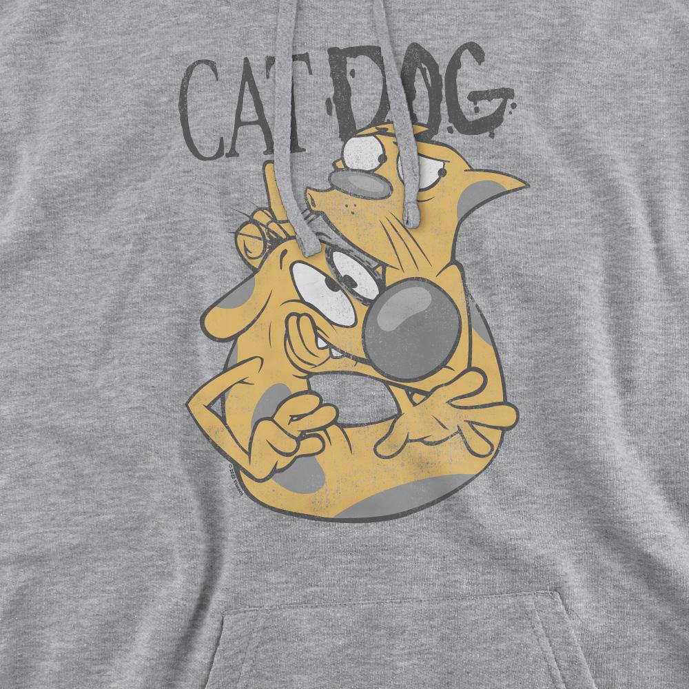 Sport Heather - Pack Shot - CatDog Mens Stuck Together Hoodie