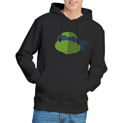 Black - Lifestyle - Teenage Mutant Ninja Turtles Mens Leonardo Face Hoodie