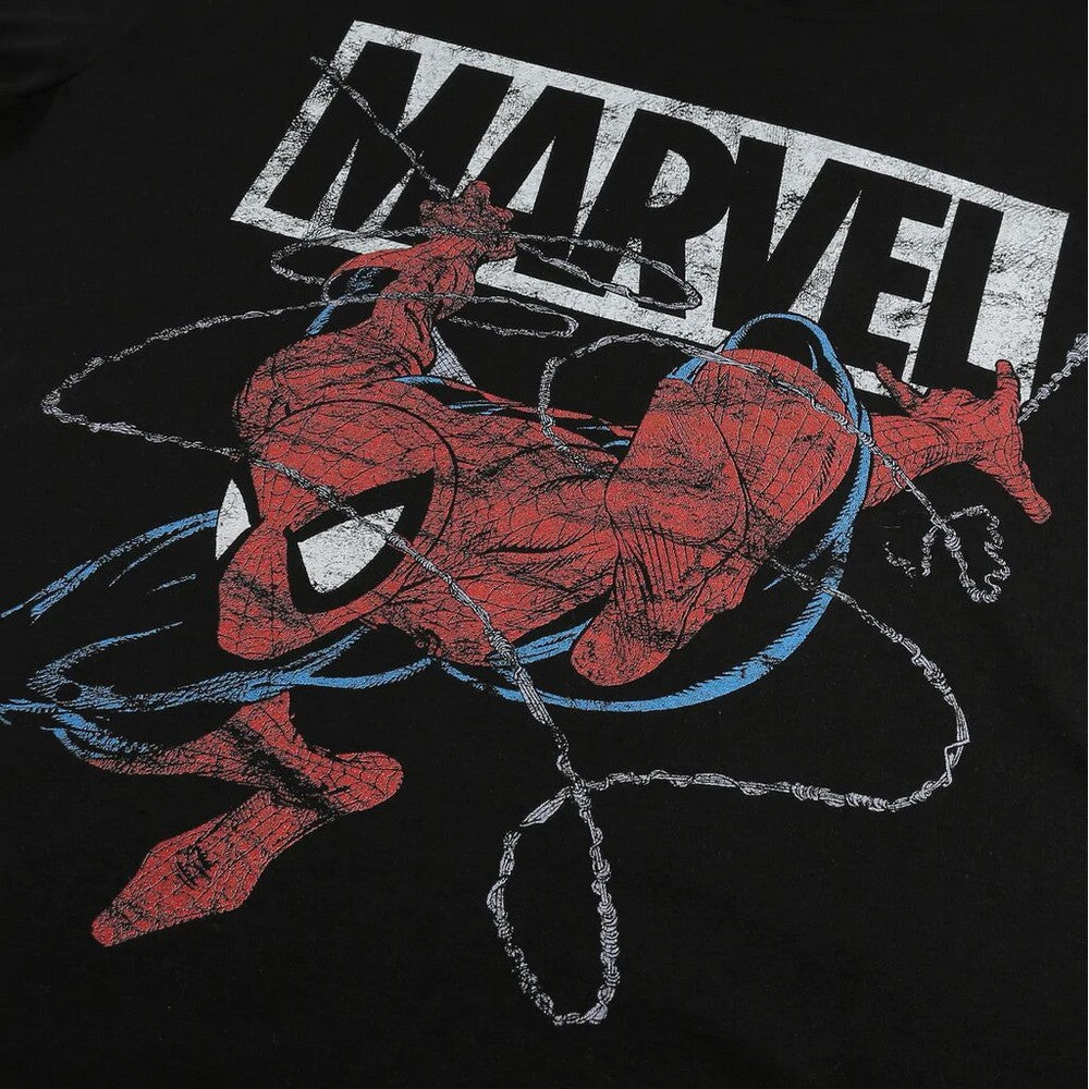 Black-Red-White - Side - Spider-Man Mens 90´s Spidey T-Shirt