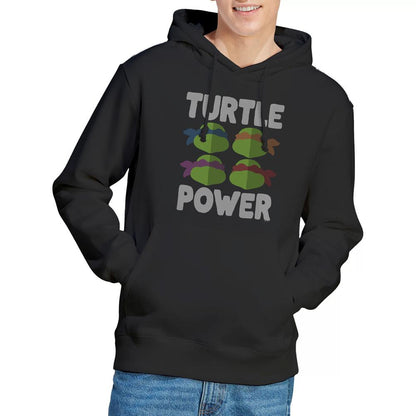 Black - Lifestyle - Teenage Mutant Ninja Turtles Mens Turtle Power Faces Hoodie