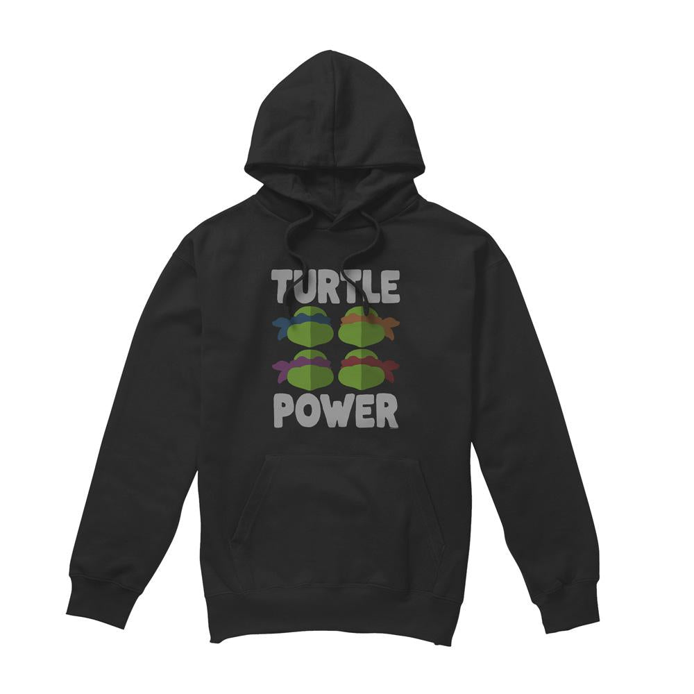 Black - Front - Teenage Mutant Ninja Turtles Mens Turtle Power Faces Hoodie