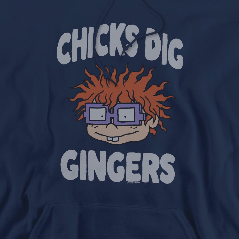 Navy - Pack Shot - Rugrats Mens Chicks Dig Gingers Hoodie