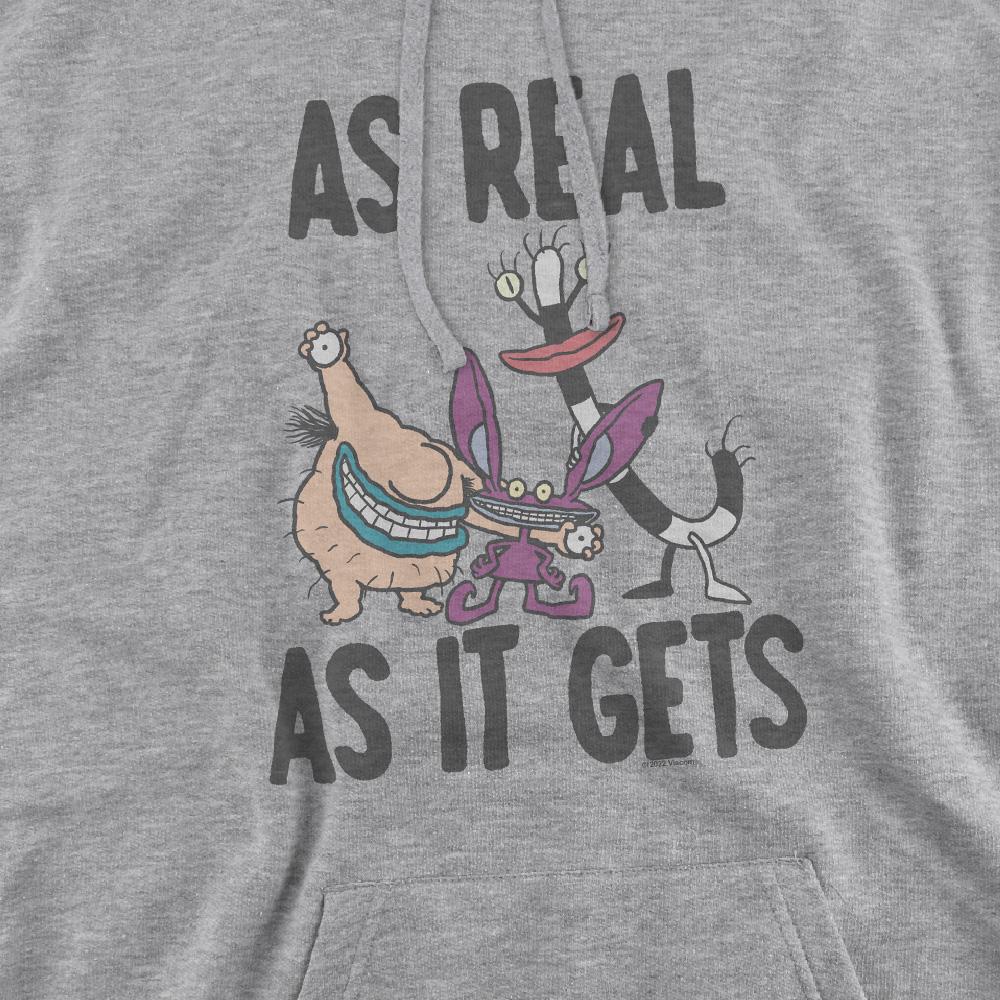 Sport Heather - Pack Shot - Aaahh!!! Real Monsters Mens As Real As It Gets Hoodie