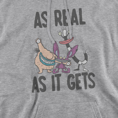 Sport Heather - Pack Shot - Aaahh!!! Real Monsters Mens As Real As It Gets Hoodie