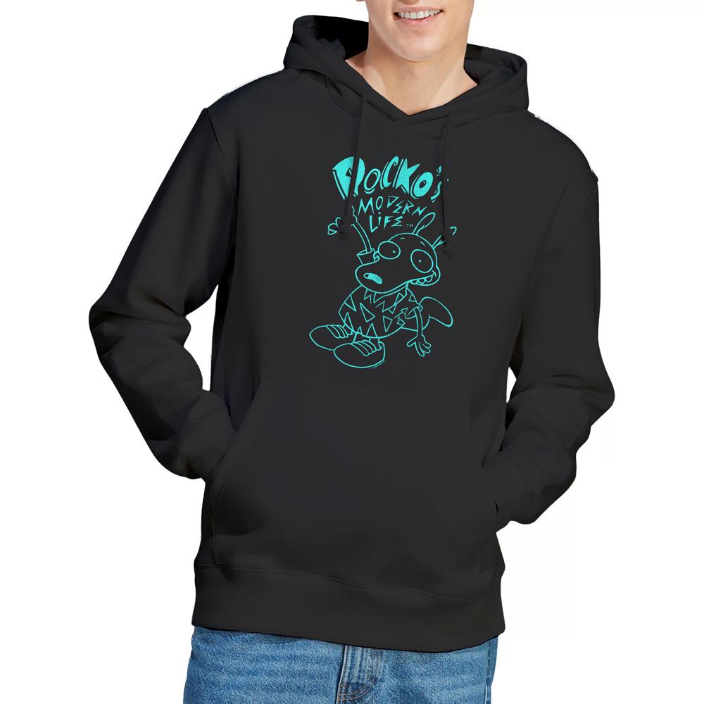Black - Lifestyle - Rocko´s Modern Life Mens Neon Hoodie
