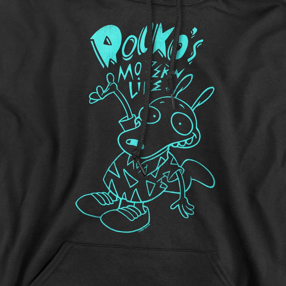 Black - Pack Shot - Rocko´s Modern Life Mens Neon Hoodie