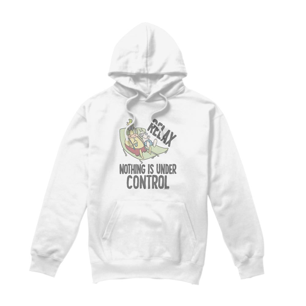 White - Front - Rocko´s Modern Life Mens Relax Hoodie