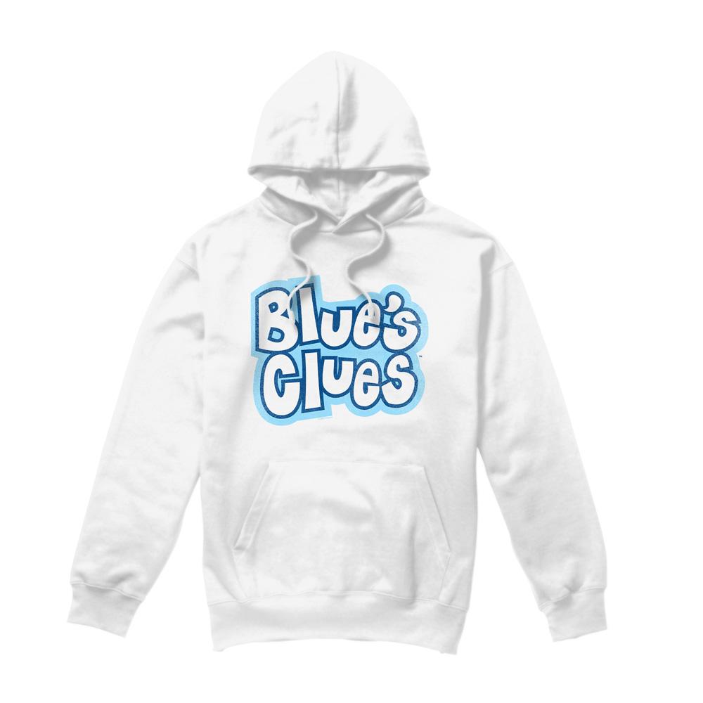 White - Front - Blue´s Clues Mens Vintage Logo Hoodie