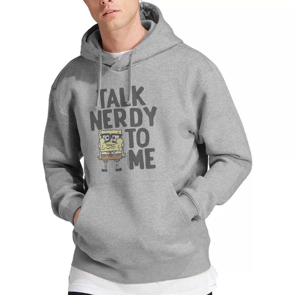 Sport Heather - Lifestyle - SpongeBob SquarePants Mens Talk Nerdy To Me Hoodie