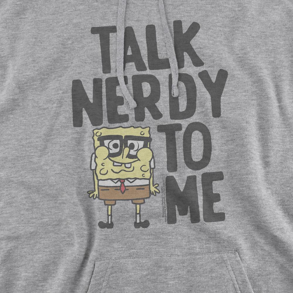 Sport Heather - Pack Shot - SpongeBob SquarePants Mens Talk Nerdy To Me Hoodie