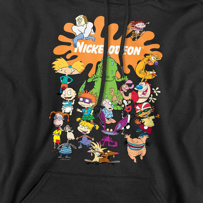 Black - Pack Shot - Nickelodeon Mens Splat Group Hoodie