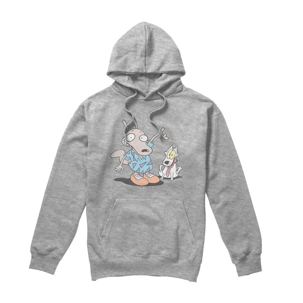 Sport Heather - Front - Rocko´s Modern Life Mens Rocko & Spunky Hoodie