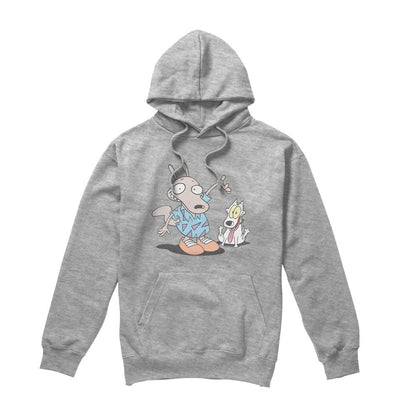Sport Heather - Front - Rocko´s Modern Life Mens Rocko & Spunky Hoodie