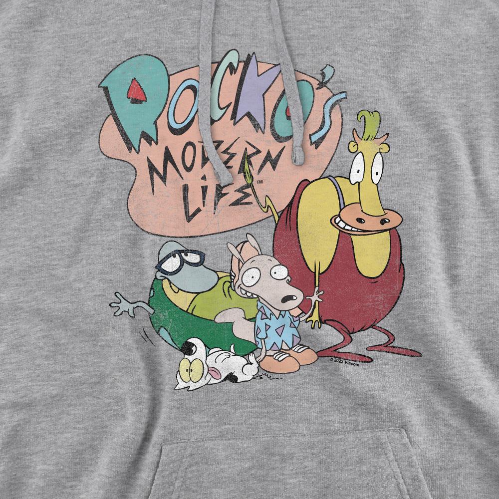 Sport Heather - Pack Shot - Rocko´s Modern Life Mens Logo Group Hoodie