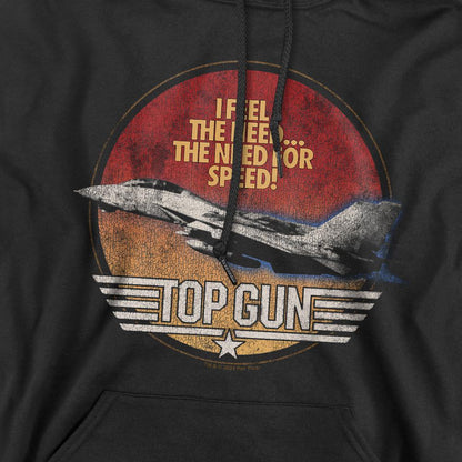 Black - Pack Shot - Top Gun Mens Fighter Hoodie