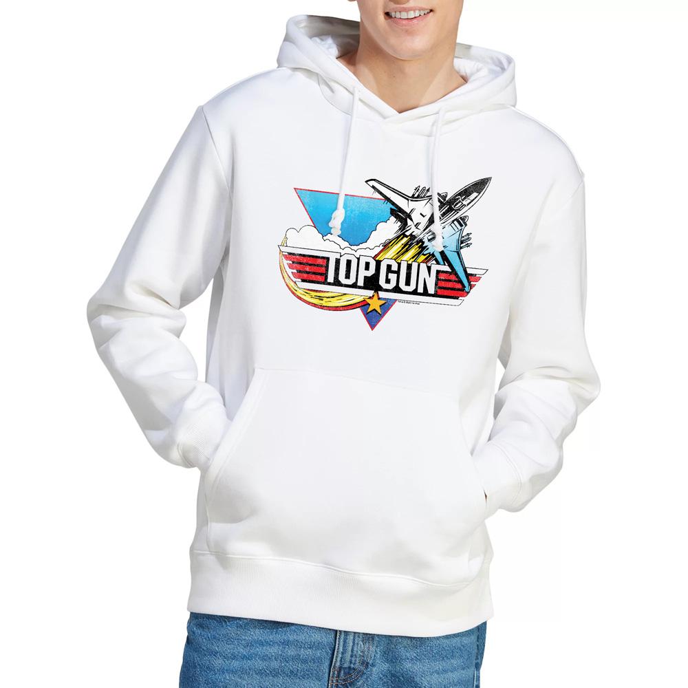 White - Lifestyle - Top Gun Mens Jet Swoop Logo Hoodie