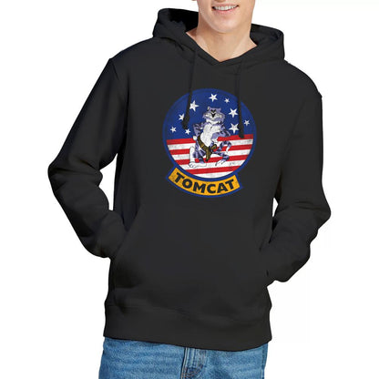 Black - Lifestyle - Top Gun Mens Tomcat Logo Hoodie