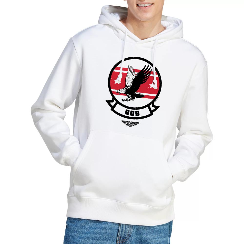 White - Lifestyle - Top Gun Mens Bob Logo Hoodie