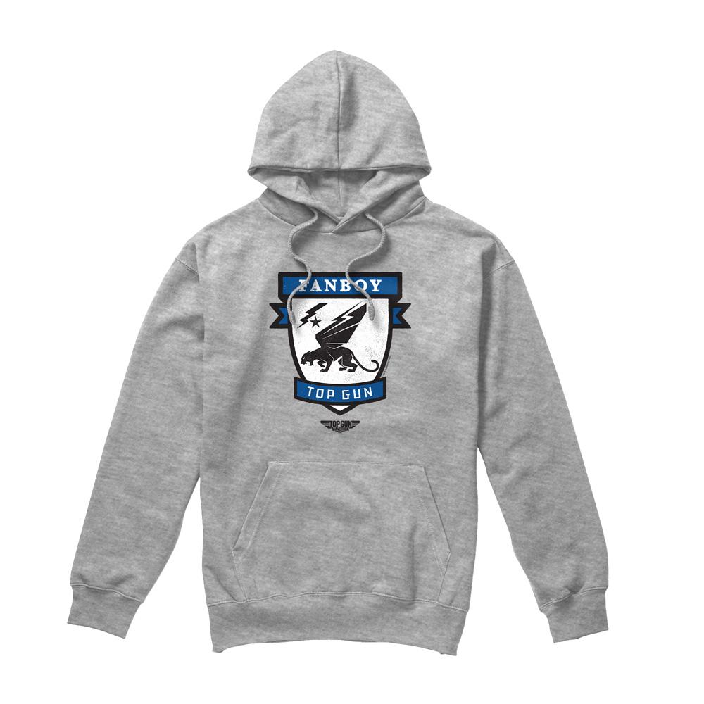 Sport Heather - Front - Top Gun Mens Fanboy Logo Hoodie