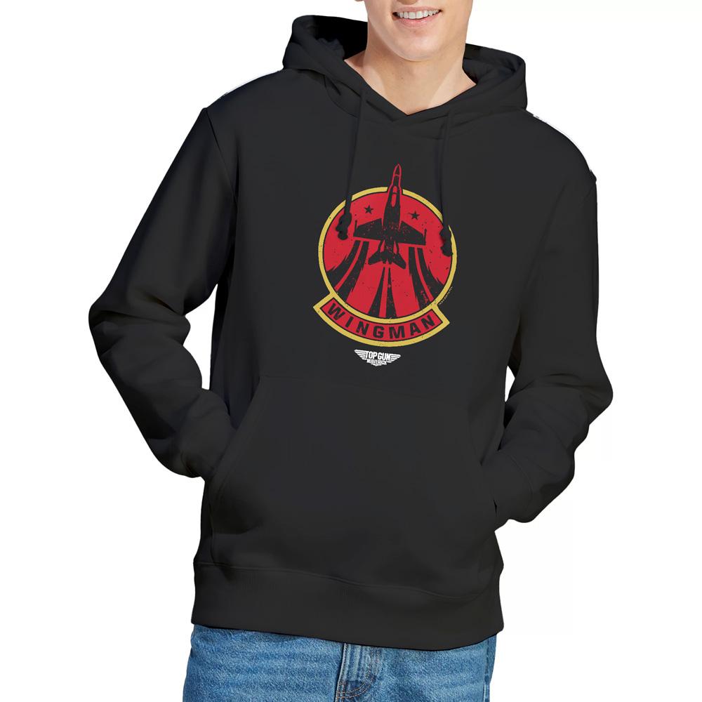 Black - Lifestyle - Top Gun Mens Wingman Logo Hoodie